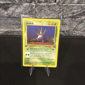 Pokemon Oddish 1st Edition 58/64 Vintage Card from the Jungle Set (1999) M/NM